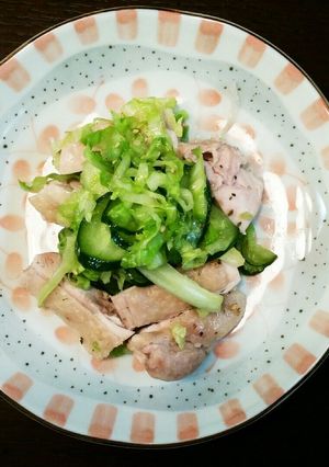 蒸し鶏とキャベツナムルのせ-レシピのメイン写真