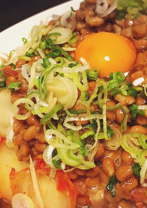 モテたい人のための納豆キムチそうめん！-レシピのメイン写真