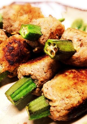 ダイエットに☆満腹おからdeオクラ肉巻き-レシピのメイン写真
