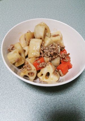 レンコンと人参のあんとじ-レシピのメイン写真
