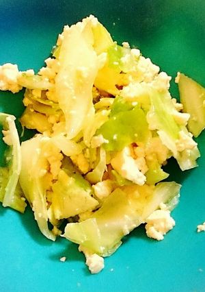副菜に！キャベツと豆腐のこくうまサラダ-レシピのメイン写真