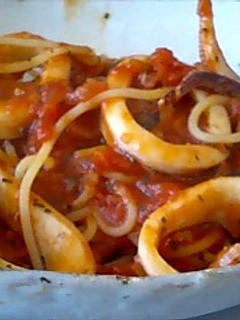 新鮮イカとトマトのパスタ-レシピのメイン写真