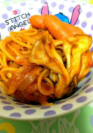 ワンポットパスタで具だくさんナポリタン-レシピのメイン写真