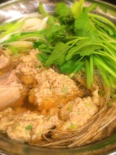 山椒香る鶏団子のせり鍋-レシピのメイン写真
