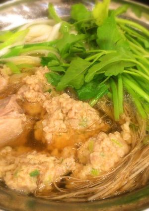 山椒香る鶏団子のせり鍋-レシピのメイン写真