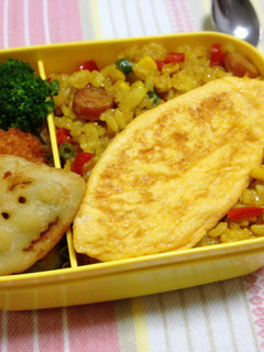 ミニオムレツ添えカレーピラフ弁当-レシピのメイン写真