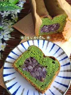 切っても切ってもあんこの抹茶ケーキ♪-レシピのメイン写真