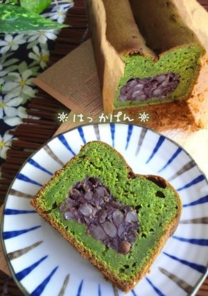 切っても切ってもあんこの抹茶ケーキ♪-レシピのメイン写真