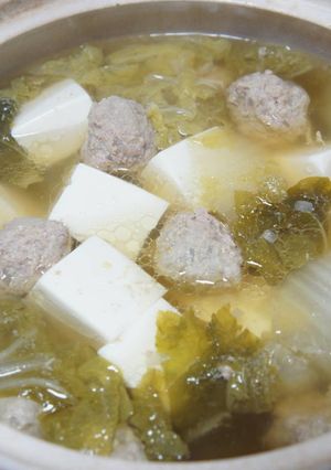 BRITAのお水で肉団子と白菜のしゃぶ鍋-レシピのメイン写真