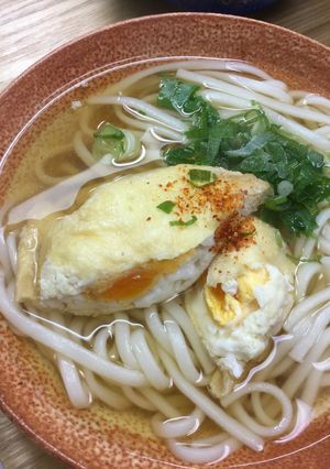 たまごの袋煮をのせたうどん-レシピのメイン写真