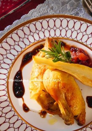ローストチキン　栗スタッフィング-レシピのメイン写真