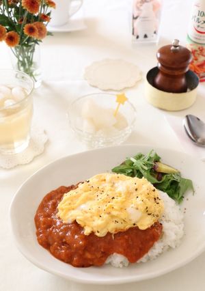 ミートソースオムライス…-レシピのメイン写真