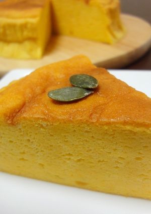 スライスチーズでカボチャのチーズケーキ-レシピのメイン写真