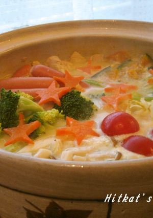野菜たっぷり✿かぼちゃ豆乳チーズ鍋-レシピのメイン写真
