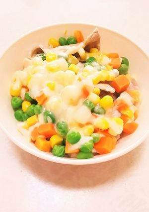 豚肉ミックスベジタブルチーズ-レシピのメイン写真