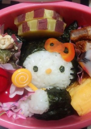 簡単☆ハロウィン キティちゃんのキャラ弁-レシピのメイン写真
