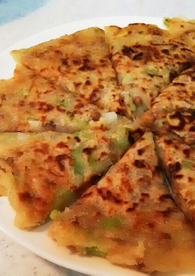 納豆とネギのお焼きさん-レシピのメイン写真