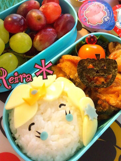 小１娘遠足＊アナ雪エルサ風おにぎり弁当-レシピのメイン写真