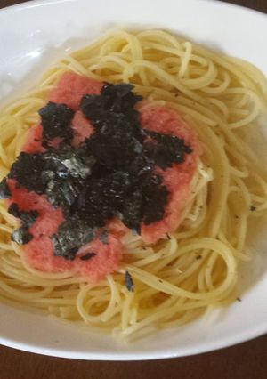 ズボラ飯。めんたいスパゲッティ-レシピのメイン写真