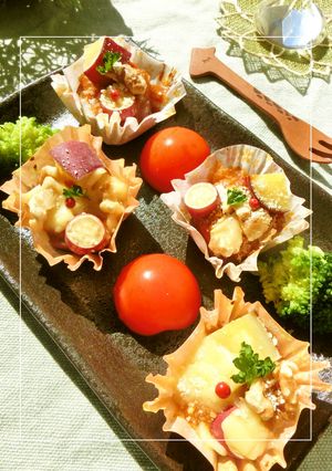 さつま芋のミートソースチーズ焼き-レシピのメイン写真