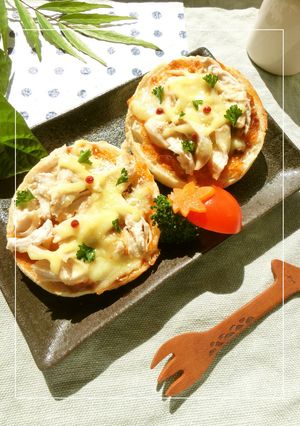 鶏ささみのミートソースチーズトースト-レシピのメイン写真