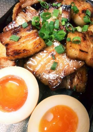 豚バラブロックチャーシューと味付き玉子-レシピのメイン写真