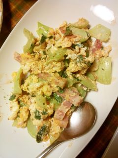 チンゲン菜と卵のスイートチリ炒め-レシピのメイン写真