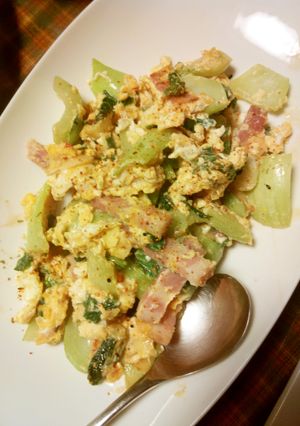 チンゲン菜と卵のスイートチリ炒め-レシピのメイン写真