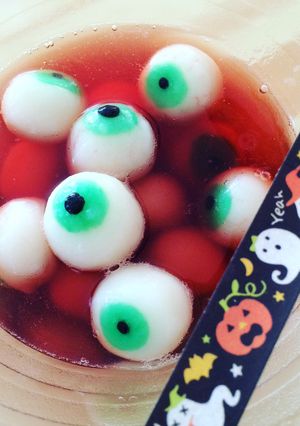 簡単！ハロウィン 目玉のホラー白玉デコ-レシピのメイン写真