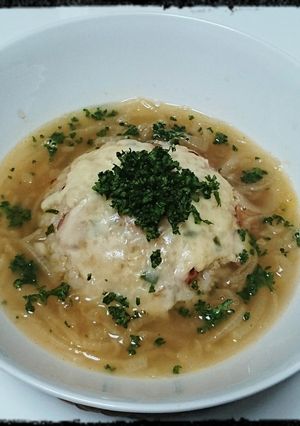 焼きチーズとオニオンスープチャーハン-レシピのメイン写真
