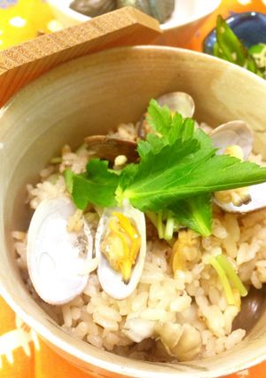 美味‼︎きのことあさりの炊き込みご飯♪-レシピのメイン写真