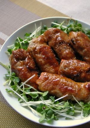 エリンギと人参の豚肉巻き・トンテキソース-レシピのメイン写真