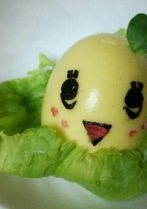 ゆで卵で作る☆ふなっしー♪-レシピのメイン写真