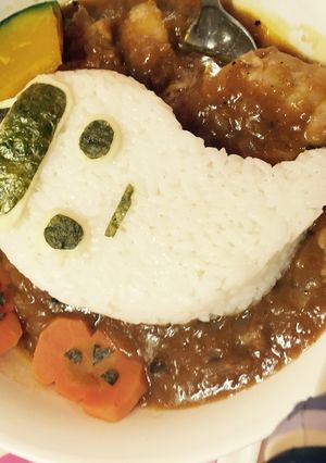 お手軽ハロウィンバターチキンカレー-レシピのメイン写真