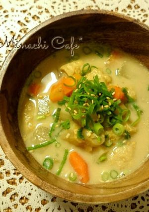 コロコロ根野菜の生姜ミルク味噌スープ-レシピのメイン写真