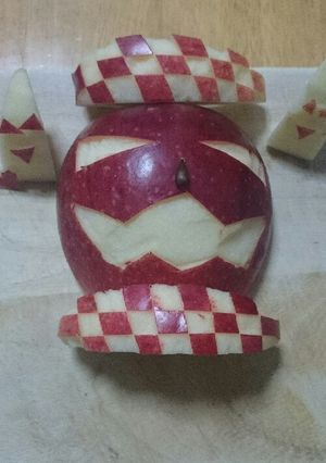 リンゴで簡単ハロウィン気分-レシピのメイン写真