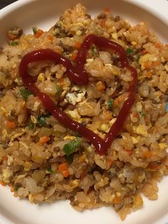 チャーハン風?オムライス! 幼児食-レシピのメイン写真