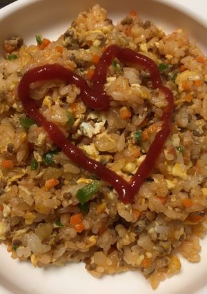 チャーハン風？オムライス！ 幼児食-レシピのメイン写真