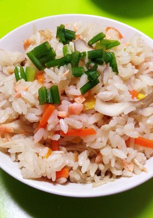 鮭ときのこの炊き込みご飯-レシピのメイン写真