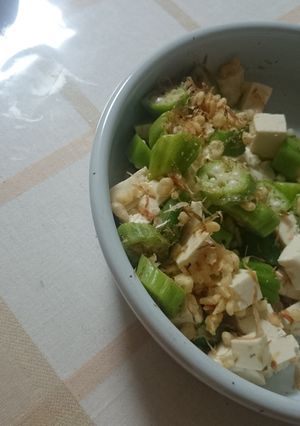 簡単❗豆腐とオクラのさくさくサラダ-レシピのメイン写真
