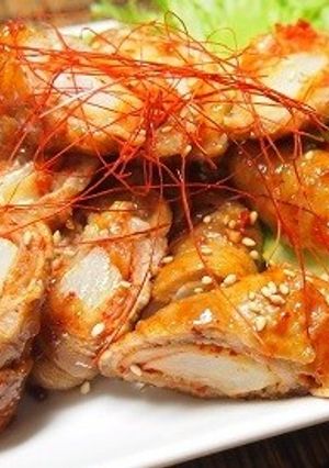 歯ごたえ最高♡長芋と豚キムチのコク旨炒め-レシピのメイン写真