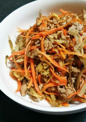 がっつり主菜なきんぴらごぼう-レシピのメイン写真