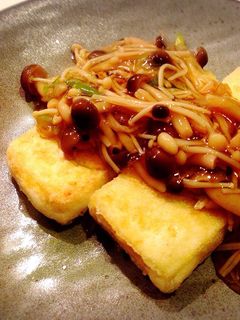 たっぷりきのこあんかけの豆腐ステーキ!-レシピのメイン写真