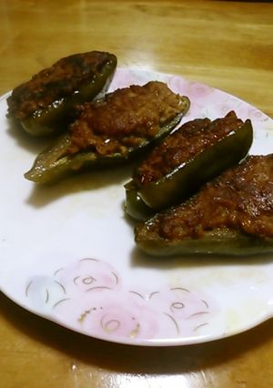 ピーマンの肉詰めカレー風味-レシピのメイン写真