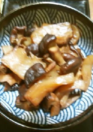 生椎茸とこんにゃくの甘辛煮-レシピのメイン写真