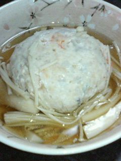 蓮根と海老の蒸し団子 きのこあんかけ-レシピのメイン写真