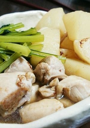 ほんのりごま油♪白かぶと鶏ももの香ばし煮-レシピのメイン写真