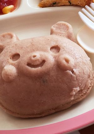 離乳食おやつ。レンジでココア蒸しパン-レシピのメイン写真