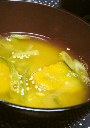 南瓜がおいしい季節!簡単に!南瓜の味噌汁-レシピのメイン写真