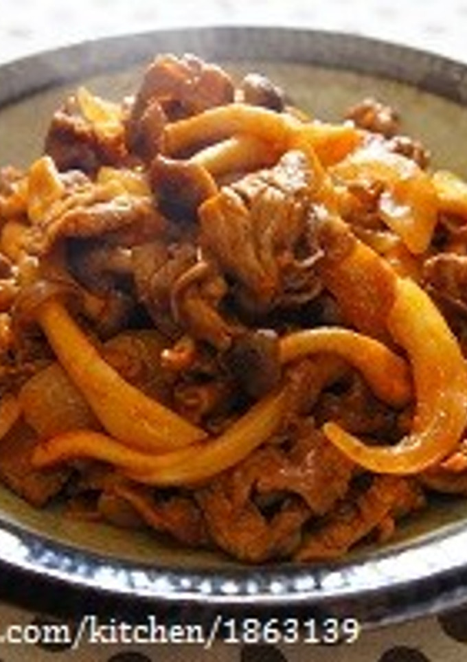 丼にも♪牛肉としめじのケチャマヨ炒め-レシピのメイン写真